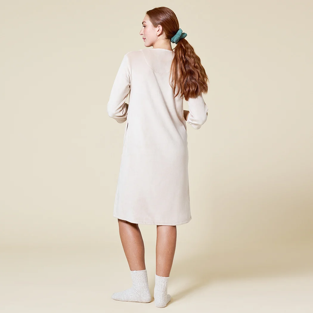 42" 3/4 Sleeve Serenity Shear Mink Zip Robe - Image 24