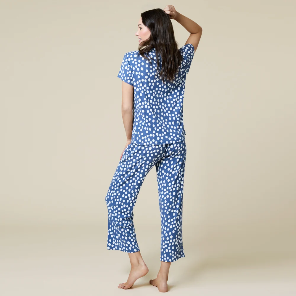 Aria Slim Notch Collar Capri PJ Set - Image 10