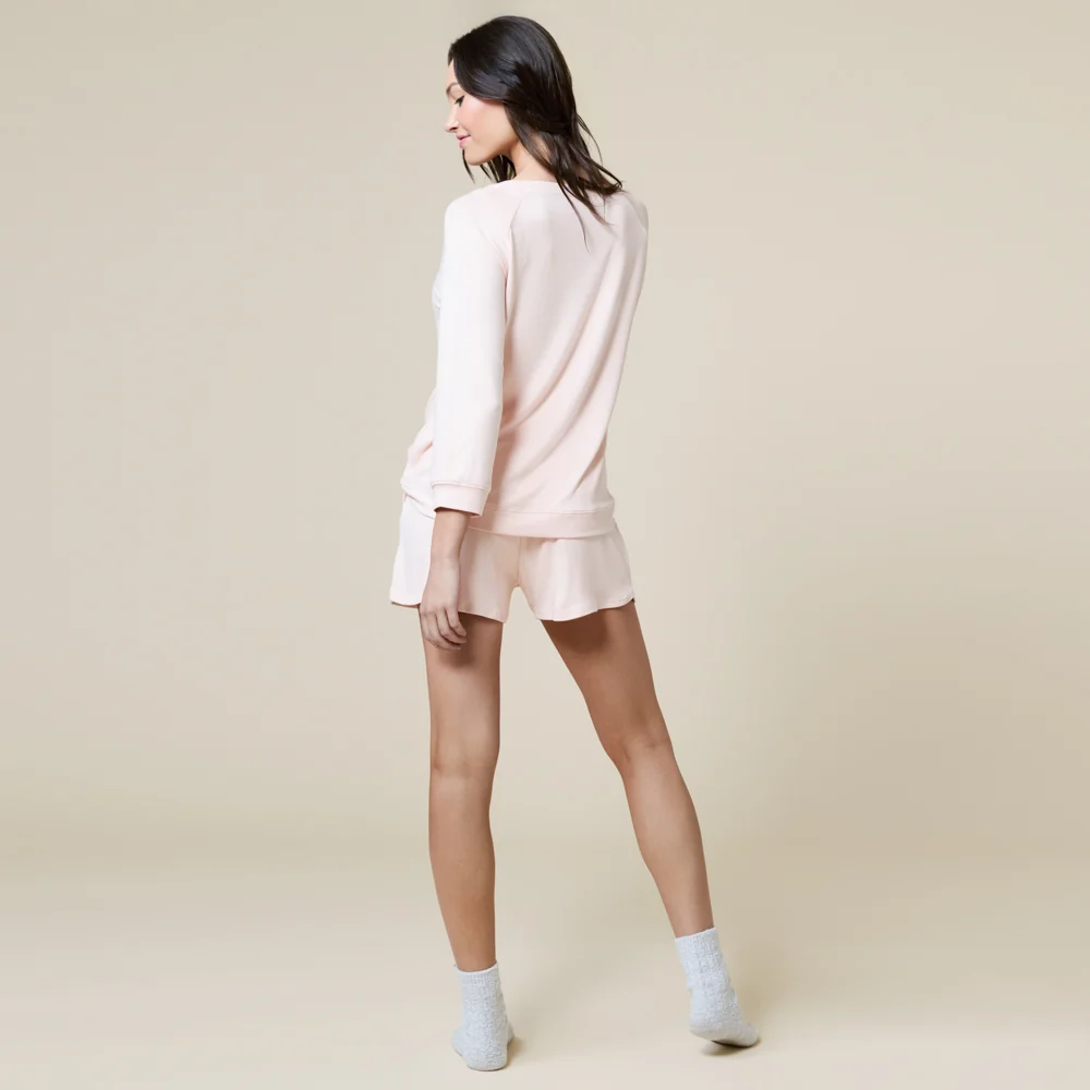 Dream 3/4 Sleeve Boat Neck Top and Short Set - Image 11