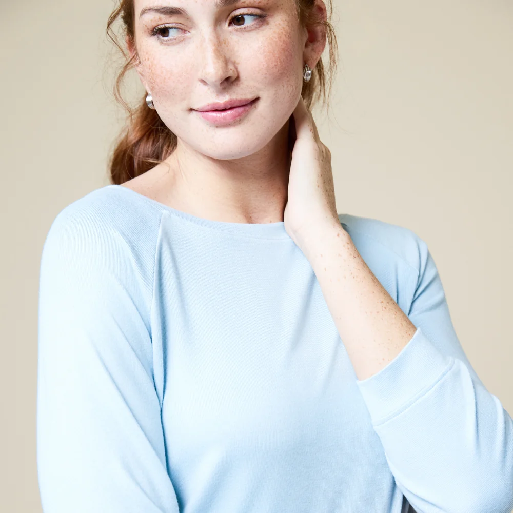 Dream 3/4 Sleeve Boat Neck Top and Short Set - Image 15