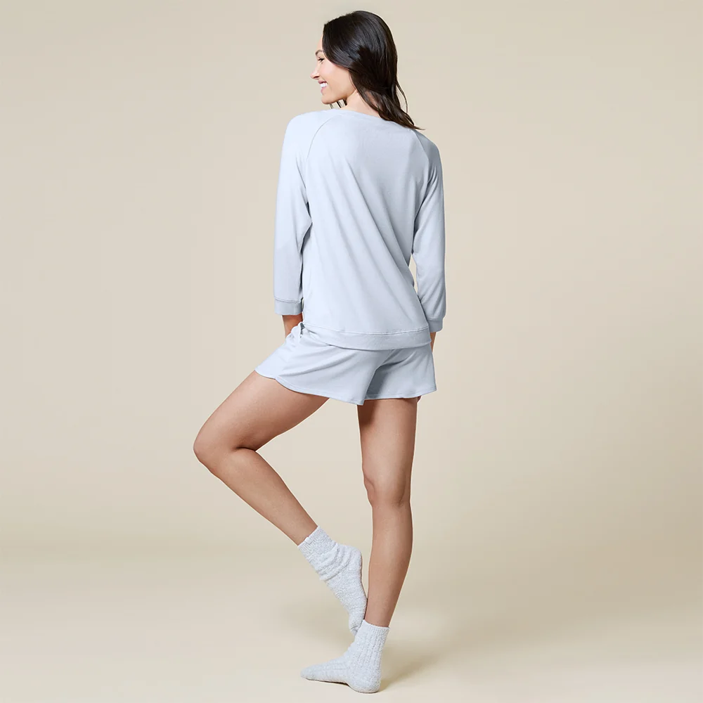Dream 3/4 Sleeve Boat Neck Top and Short Set - Image 22
