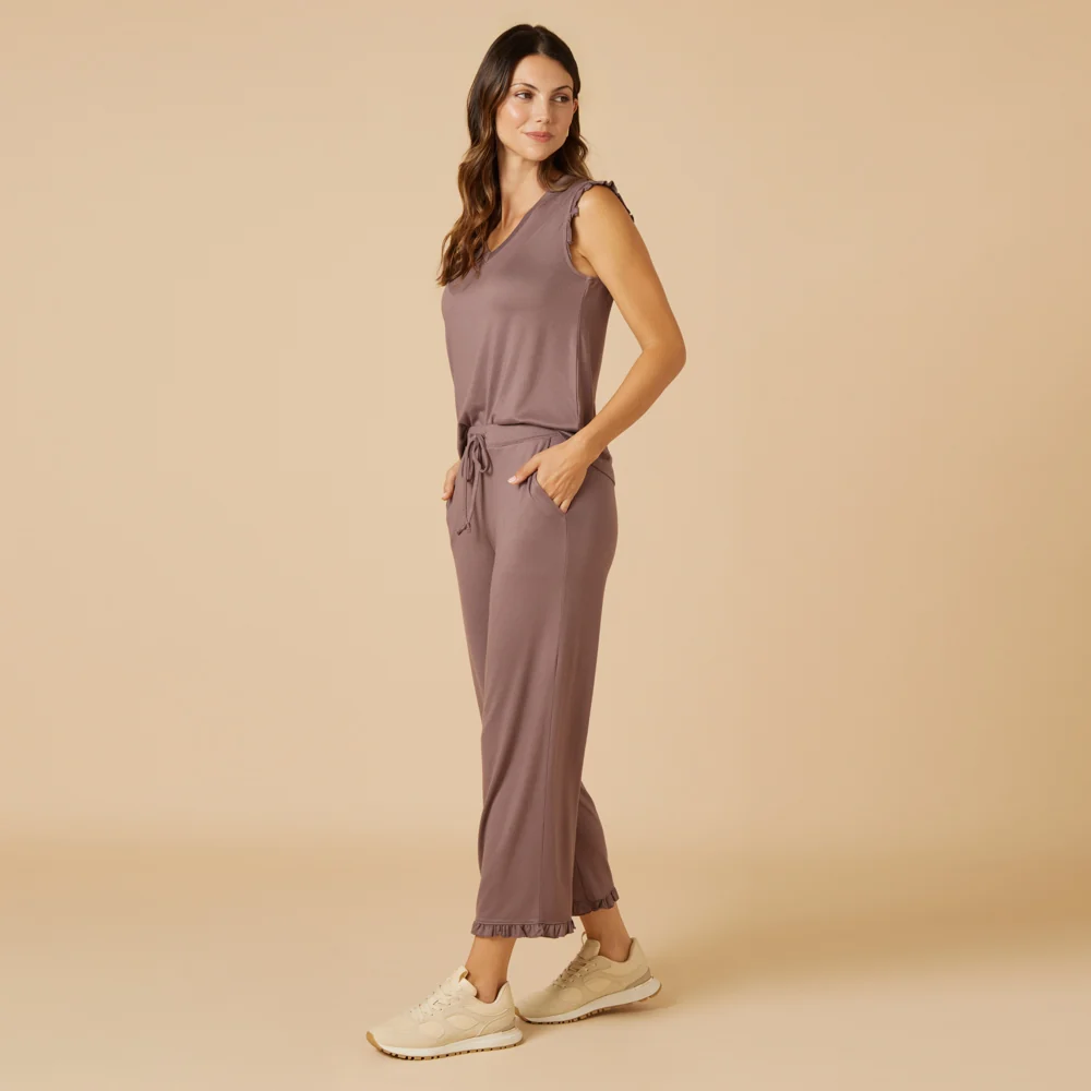 Dream Ruffle V-neck with Cropped Pant - Image 13