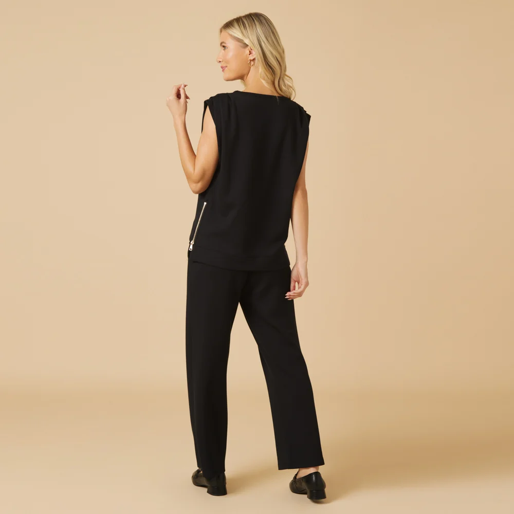 DreamTech Pleated Shoulder Tank with Cropped Pant - Image 12