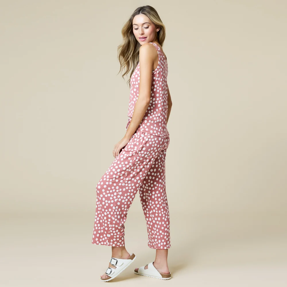 Ella Scoop Tank Capri PJ Set - Image 4