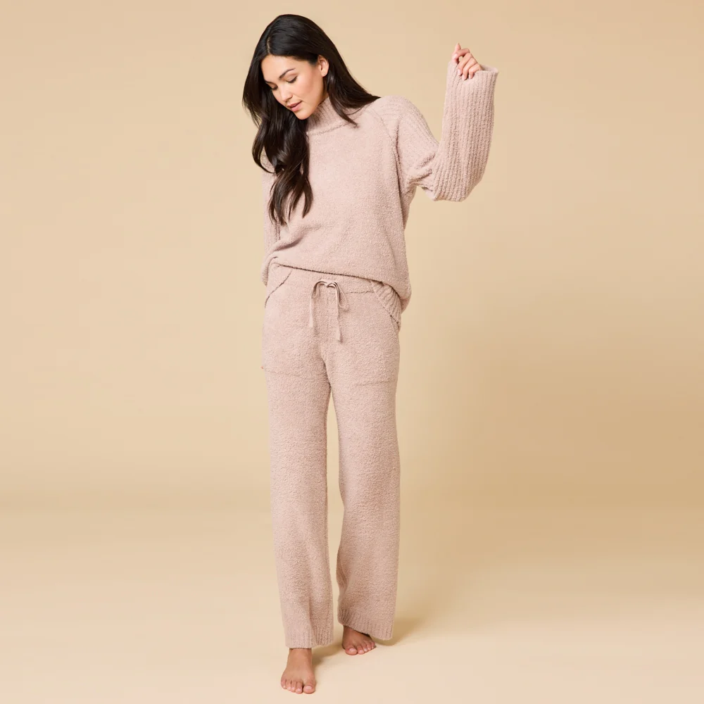 Marshmallow Rib Mock Neck with Long Pant - Image 3