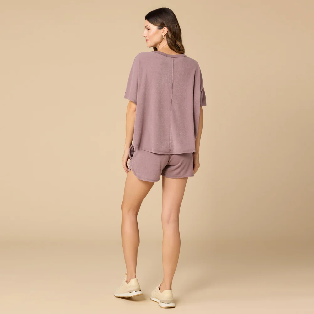 Terry Relaxed V-neck with Short Set - Image 11